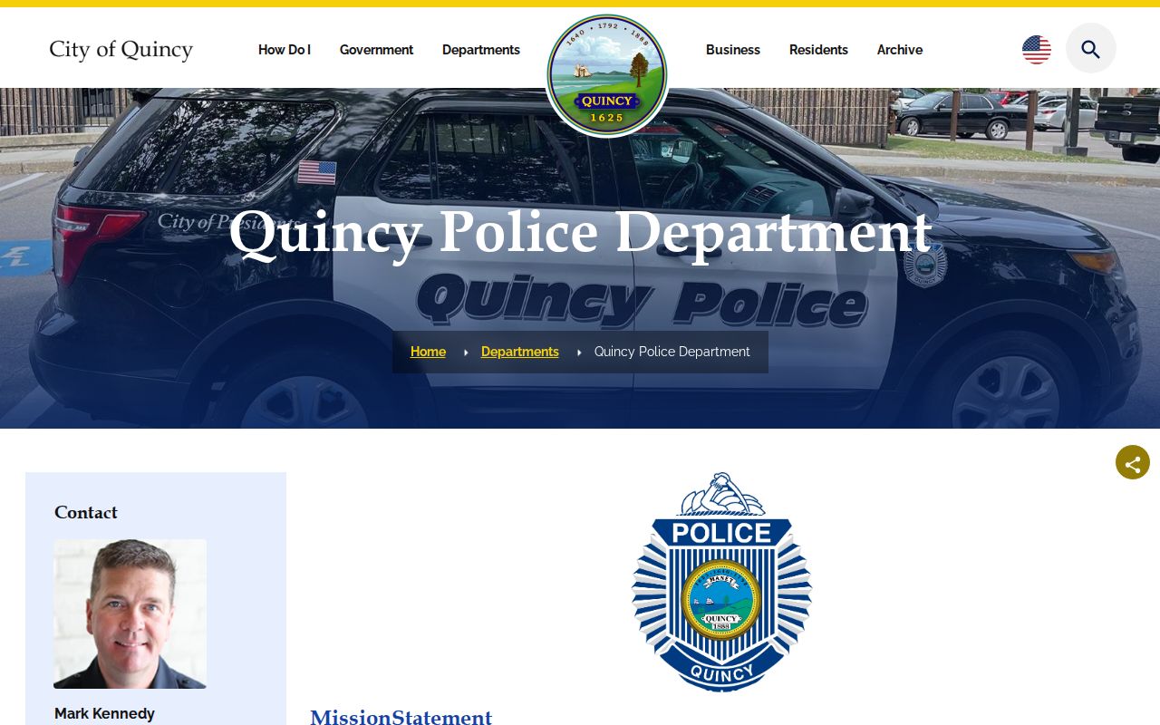 Quincy Police Department official source for Norfolk County arrest records